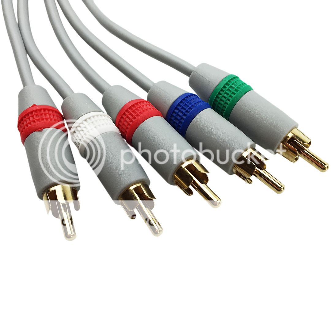 Component HD TV Video Cable AV 480p HDTV for Nintendo Wii & WiiU U